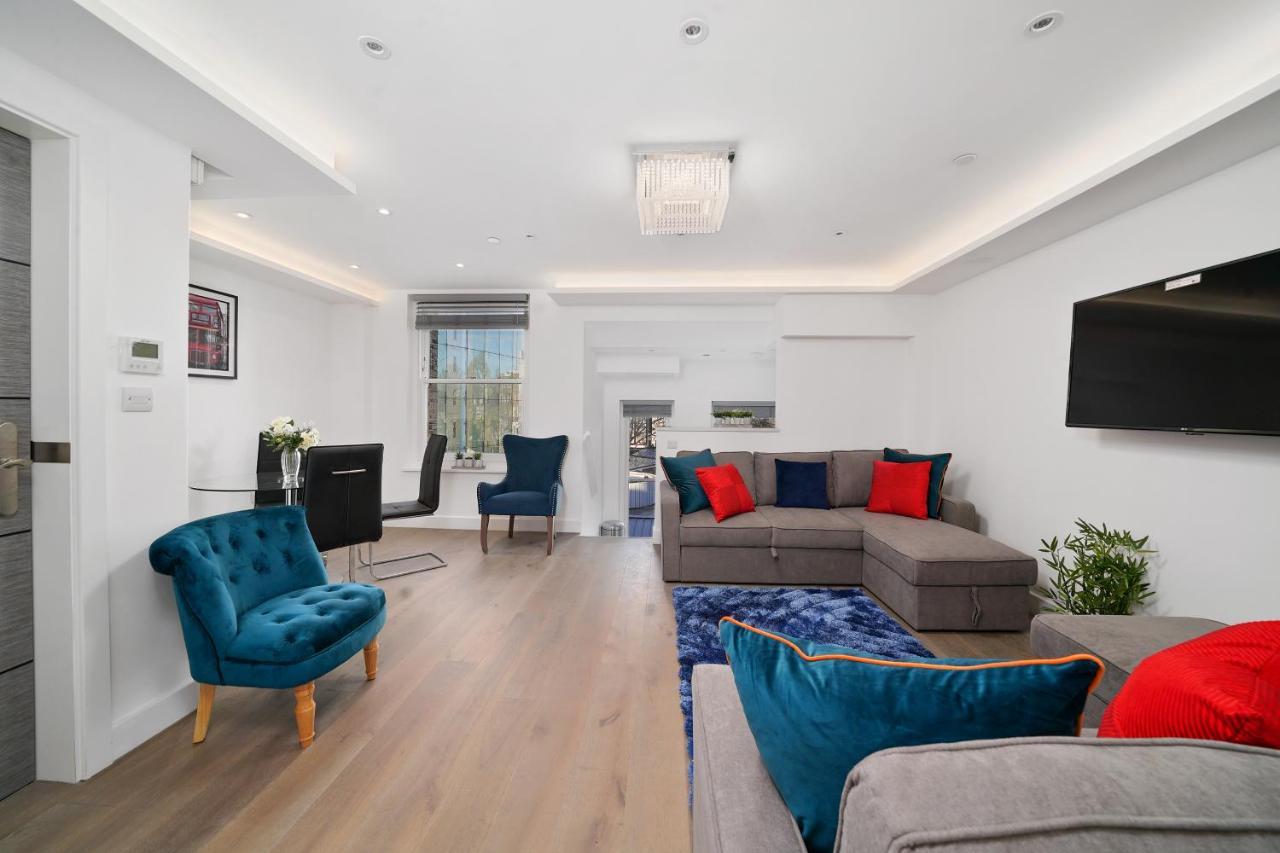 City Prime Apartments London Exterior foto A living room in a serviced apartment in London